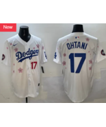 Mens LA. Dodgers Shohei #17 Ohtani Baseball Js Blue White Cherry Blossom... - $59.99