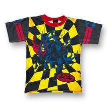 Vtg Batman DC Comics T-Shirt Robin Rare Checkered Youth Kids Large SS AO... - £63.07 GBP