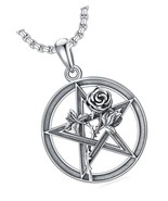 Pentagram Necklace Sterling Silver Tetragrammaton IN - £126.77 GBP