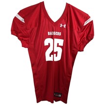 Wisconsin Badgers Football Jersey Large Red #25 Game Day Throwback Under Armour - £39.13 GBP