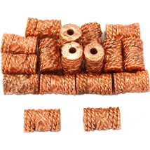 Bali Tube Rope Copper Plated Beads 8.5mm 15 Grams 15Pcs Approx. - £5.30 GBP