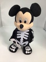 13&quot; Disney Mickey Mouse Halloween Skeleton Animated Plush Dances To Music Tested - £19.42 GBP