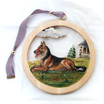 Wooden Dog Wall Picture, Dog gift for Dog lovers - £150.21 GBP