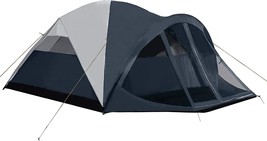 Pacific Pass 6 Person Dome Tent w/ Removable Rain Fly and Screen, Navy/Gray - £110.28 GBP
