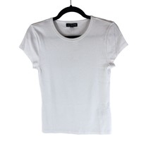 J. Crew Womens Vintage Rib Fitted Cap Sleeve T-shirt White M - £19.16 GBP