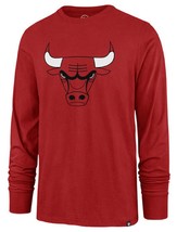 Chicago Bulls NBA &#39;47 Red Imprint Super Rival Long Sleeve Tee Shirt Men&#39;... - £22.53 GBP