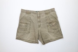 Vintage Cabelas Mens Size 42 Distressed Above Knee Stonewash Cargo Shorts Green - £31.07 GBP