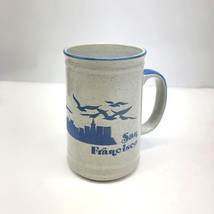Vintage SNCO San Francisco Coffee Mug Seagulls Golden Gate Bridge Embossed  - $14.29