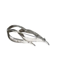 Vintage Silver Tone Leaf Design Brooch By Tradition - £9.49 GBP