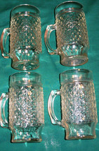 Set of Four High Quality Glass Textured  Mugs - $18.74