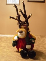 Dan Dee Christmas Animated Reindeer Antler Musical Plush Sings Jingle Be... - $19.80