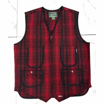 VTG Woolrich Mens M Buffalo Plaid Zipper Vest/Browns Beach Vest Inspirat... - $123.85