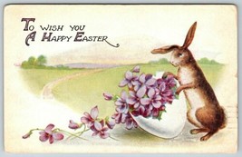 1916 To Wish You A Happy Easter The Pink Of Perfection Series No. 9136 w/ Stamp - £12.25 GBP