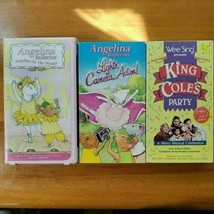 Kids VHS Set Of 3 Angelina Ballerina &amp; Wee Sing King Coles - £7.01 GBP