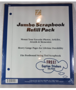 JUMBO SCRAPBOOK REFILL PACK Heavy Gauge Pages w Stickers Thompson Paper ... - $9.49