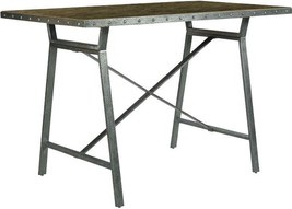 Woodbridge Pemberton Gathering Table Adjustable Hammered Napa Metal Base Oak - £2,831.07 GBP