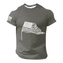New Style Men&#39;s T-shirt 3d Print Flag T Shirt Oversized Casual Short-sleeved Sum - £86.32 GBP