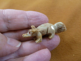(y-ANT-27) Little Tan Gray Anteater Carving Soapstone Gem Peru Figurine Stone - £6.74 GBP