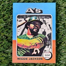 1975 Reggie Jackson Topps inspired Art Card Limited 1 of 50 RetroArt R75 ACEO - £5.54 GBP