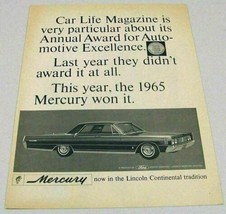 1965 Print Ad Mercury 4-Door Car Life Magazine Award Winner - $14.10