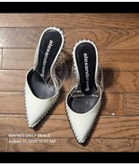 ALEXANDER WANG WHITE PATENT LEATHER POINTED TOE STUDDED MULES 36.5eu /us... - $1,979.97 MXN