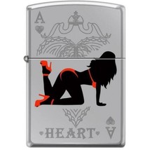 Zippo Lighter - Ace of Hearts High Polished Chrome - 853752 - £27.45 GBP