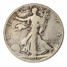 1938-D Silver Walking Liberty Half Dollar 50C (Very Good, VG Condition) - $72.51