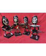 Mexican Folk Art Day Of Dead Papier-mâche Skeleton KISS Band Figures - £94.42 GBP