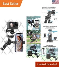 Durable Aluminum Fence Clip Mount Holder for Outdoor Sports Cameras - Ad... - $34.50