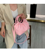  Bags Women Leather Clutches Women Vintage Ruched Shoulder Messenger Bags  - $241.33 MXN