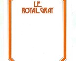 Le Royal Gray Menu Hotel Gray D&#39;Albion Cannes France 1990&#39;s - $24.73