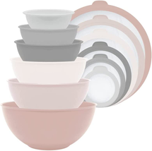 Gourmet Home Products 12 Piece Nested Polypropylene Mixing Bowl Food Storage - £33.21 GBP