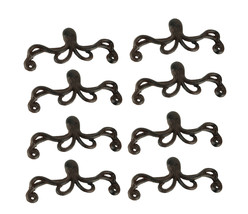Brown Cast Iron Octopus Drawer or Cabinet Door Pulls Set of 8 - $49.49