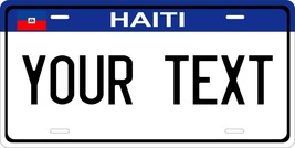 Haiti Blue License Plate Personalized Car Auto Bike Motorcycle Custom Tag - $10.99+