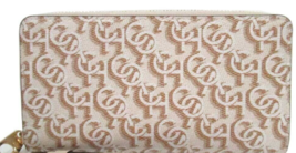Coach CF521 Long Zip Around Wallet With Chalk Monogram Print Wit A NWT $298 - $93.05