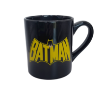 Batman Logo Mug Silver Buffalo DC Comics Ceramic 14 ounces Coffee Cup Black - £10.34 GBP