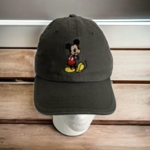 Vintage Mickey Mouse Walt Disney Gray Youth Embroidered Adjustable Hat Cap - £12.39 GBP