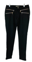 Michael Kors Pants Womens Black S 2 Canvas Silver Zippers New WO Tag Vin... - $31.50