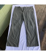 Gap Khakis Men&#39;s Pants Size 36x32 Black Moss Classic Straight Fit Comfor... - $25.58 CAD