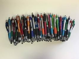 Bulk Lot Of 500 Pens - Misprint Plastic Retractable Ball Point Pens With Stylus - £111.12 GBP