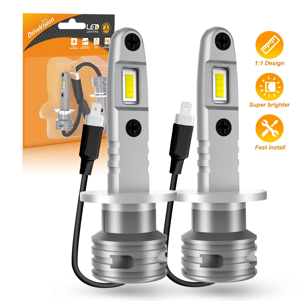 2Pcs H1 LED Car Headlight Fog Light Bulb CSP 6500K Fanless Daytime Running Light - £156.04 GBP