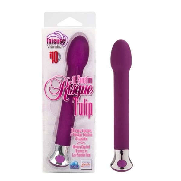 RISQUE TULIP VIBE 10 INTENSE VIBRATION &amp; ESCALATION SOFT SATIN TOUCH New  - $18.80