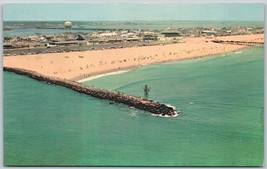 Vintage Postcard Aerial View Ocean City Maryland Beach Pier Jetty Coastal Tow - £11.29 GBP