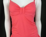 NWT Pink Coral Tankini Tunic Ruffle Swim Top Size 2 Lands End Underwire ... - £18.30 GBP