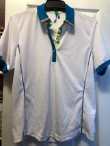 NWT Ladies GG BLUE White Peacock Blue Lime Cori Short Sleeve Golf Shirt  M L XL - £23.59 GBP