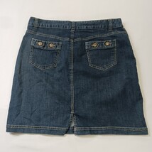 Christopher & Banks RN#55826 Women's Blue Cotton Blend Denim Skirt Size 14 image 14