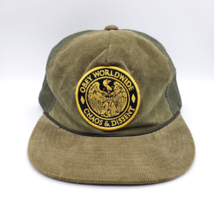OBEY- Chaos &amp; Dissent Corduroy Mesh Green Snapback Trucker Hat (One Size) RARE - £54.45 GBP