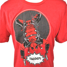 Deadpool Tacos Marvel Retro Throwback Distress T-Shirt size XL Mens Red Licensed - £15.34 GBP