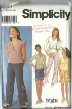 Simplicity Sewing Pattern 7193 Girls Top Pants Skirt Size 8.5 to 16.5 New Uncut - £7.86 GBP