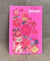 Vtg 1970s Buzza Cardozo Kitty In Flowers Granddaughter Birthday Card Eph... - $4.95